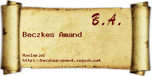 Beczkes Amand névjegykártya
